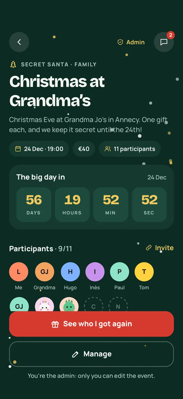 The “Christmas at Grandma’s” event in Rimbi: countdown to the draw and participants